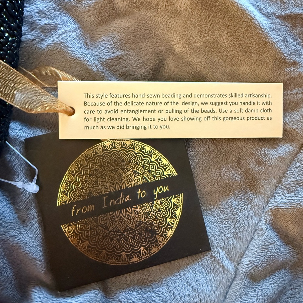 🆕From India to You- Celestial Beaded Bag, Black, NWT - Picture 5 of 7